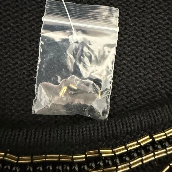 VTG 90s Maurada Gold Fringe Beaded Sweater Women’s XL Holiday Après Ski Glam - Picture 7 of 7